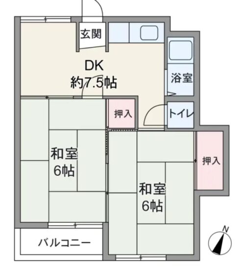 豊里コーポラス　間取り(間取)